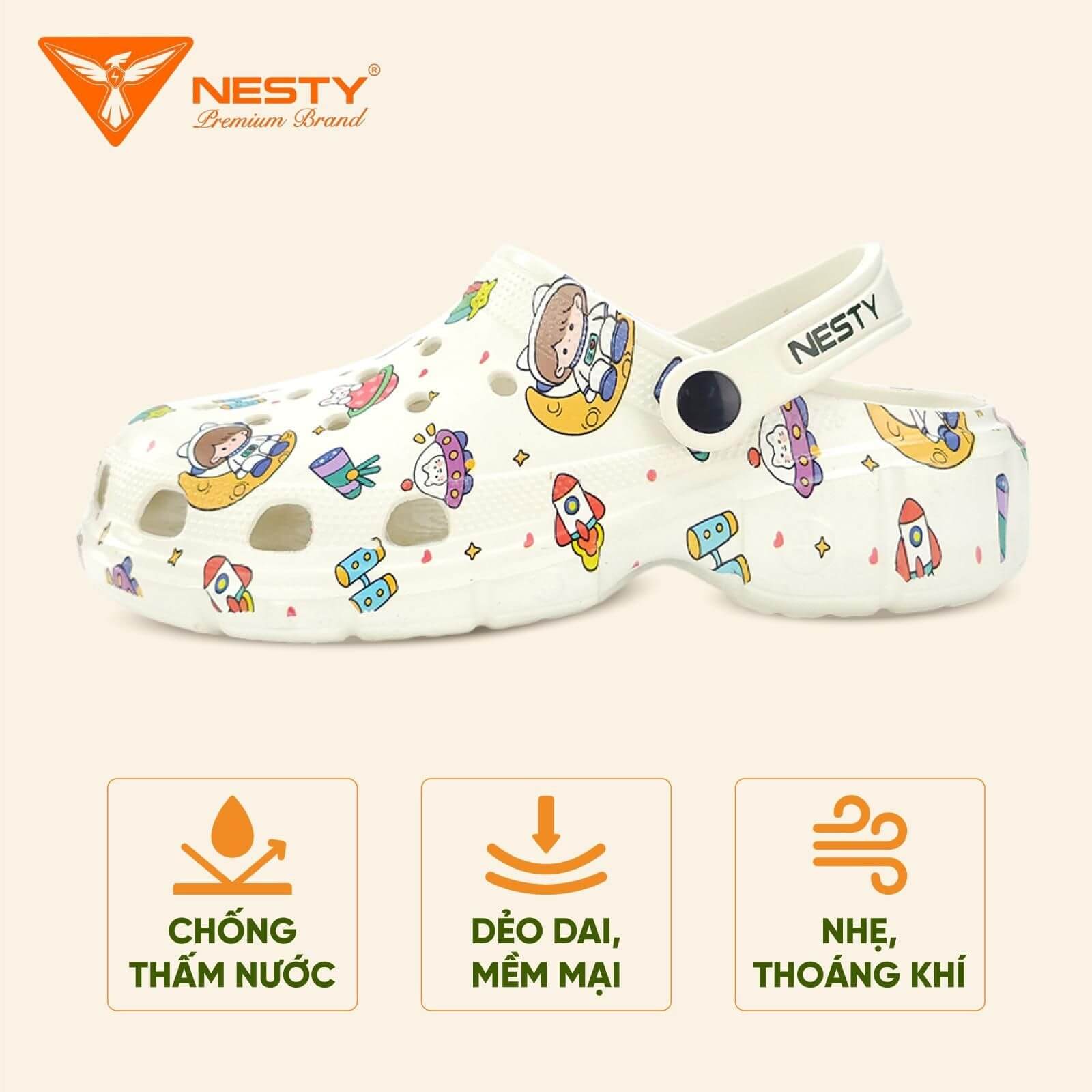 Dép Sục Nữ Nam NESTY Họa Tiết Hình Mini Kiểu Dáng Sục Đế...