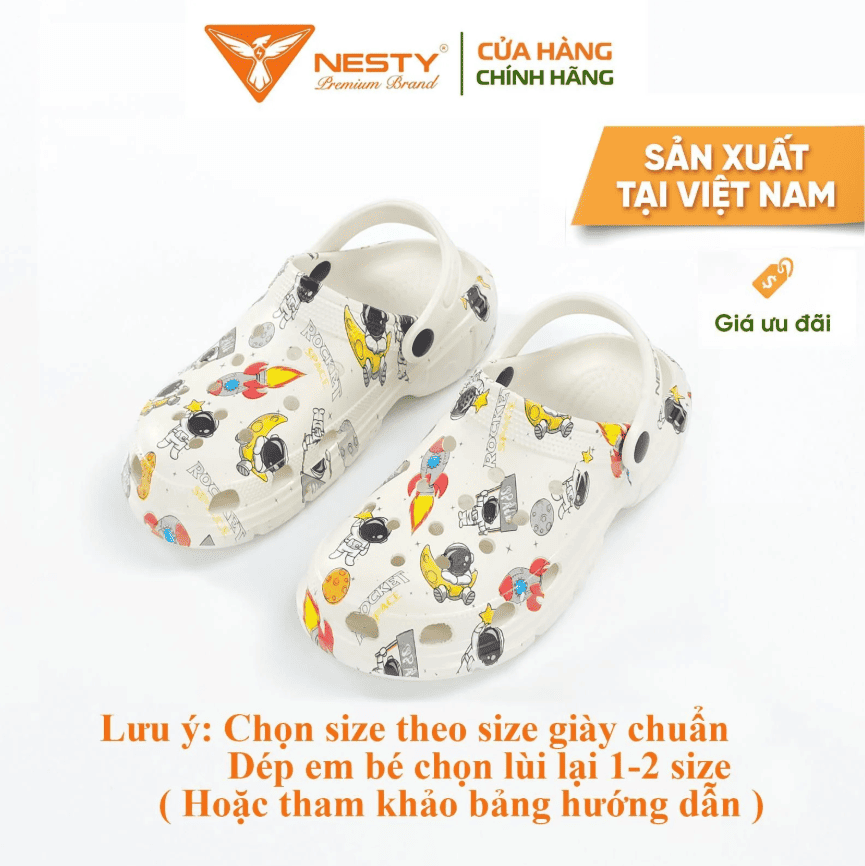 DÉP SỤC NESTY CHẤT LIỆU NHỰA EVA ÊM ÁI KIỂU DÁNG UNISEX FULL SIZE CHO CẢ GIA ĐÌNH Đế Bằng Nam NE01-NK01