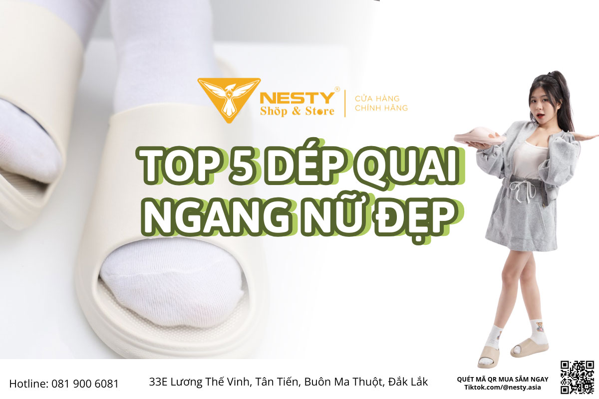 Top 5 dép quai ngang nữ đẹp