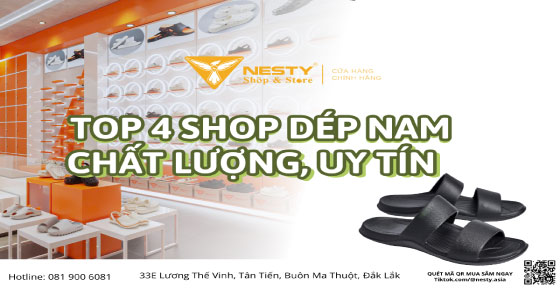 Tp 4 shop dép nam chất lượng, uy tín