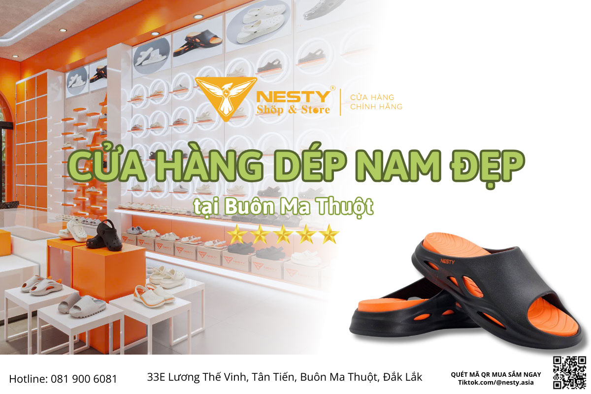 Top 5 cửa hàng dép nam đẹp tại Buôn Ma Thuột