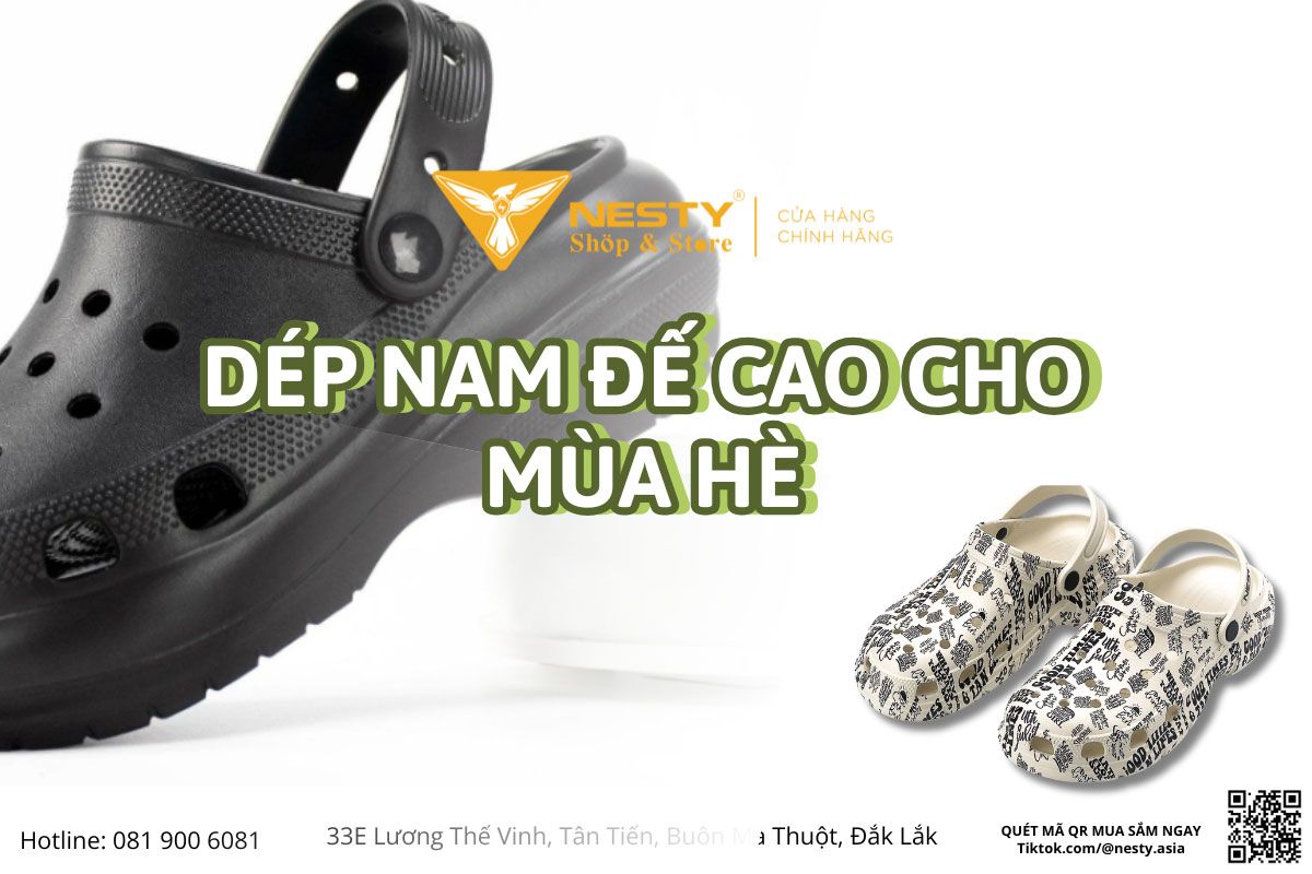 Dép nam đế cao cho mùa hè