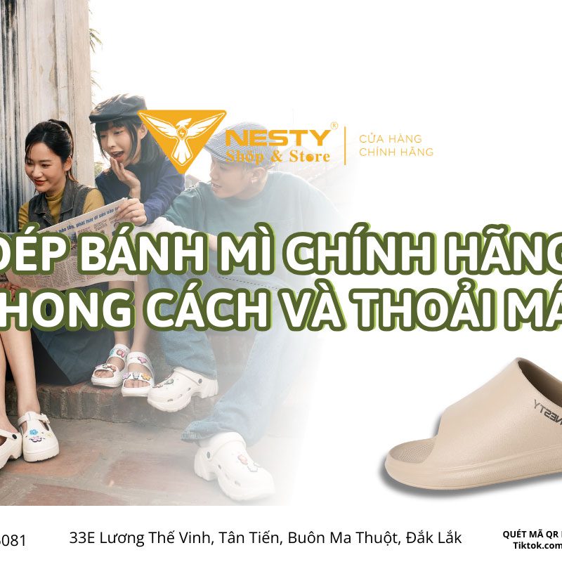 Dép Bánh Mì Chính Hãng Phong Cách Và Thoải Mái