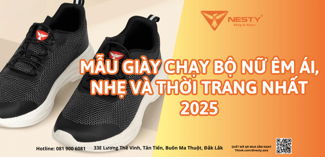 Mẫu Giày Chạy Bộ Nữ Êm Ái, Nhẹ Và Thời Trang Nhất 2025