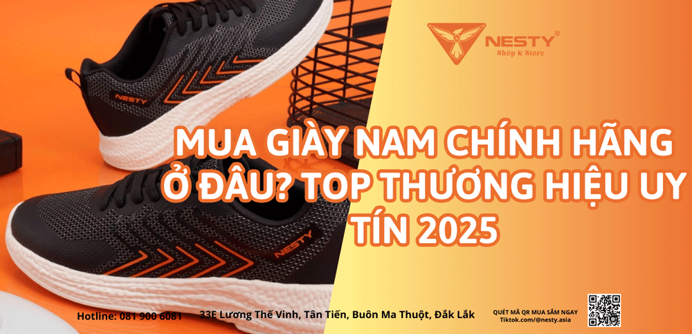 Mua Giày Nam Chính Hãng Ở Đâu? Top Thương Hiệu Uy Tín 2025