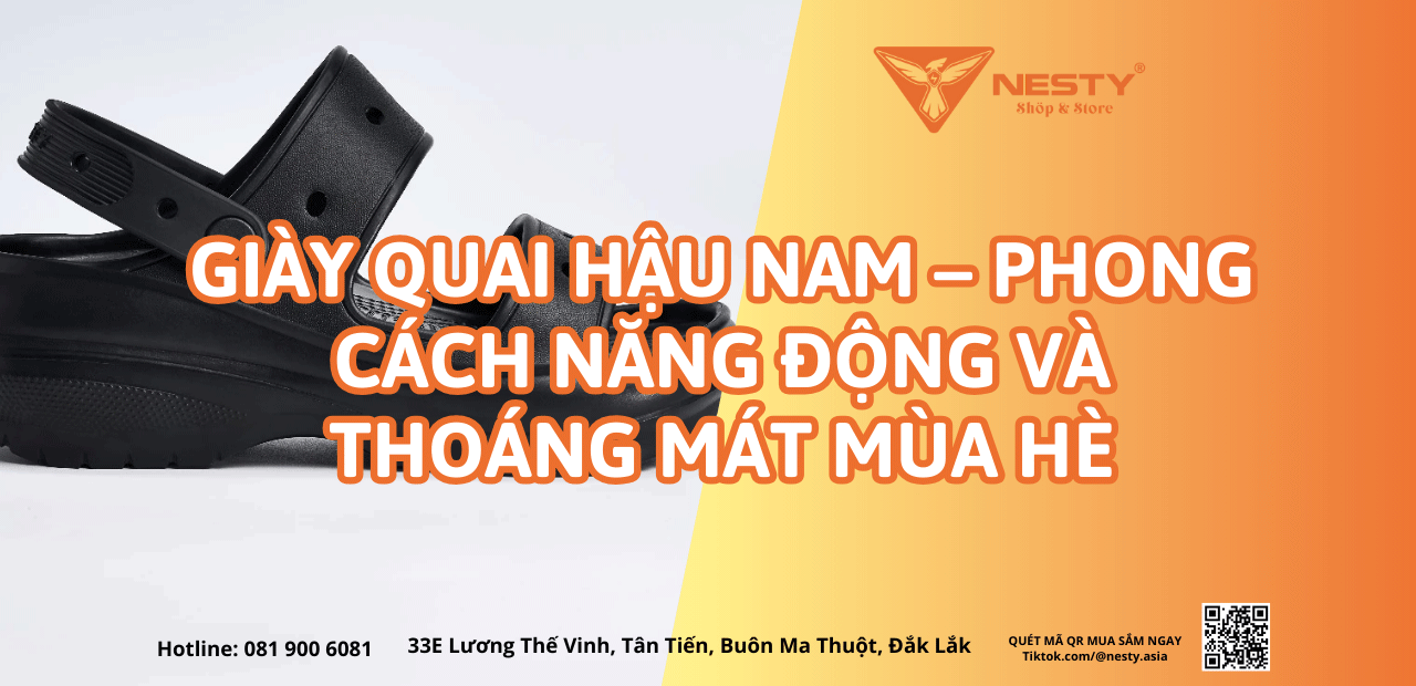Giày Quai Hậu Nam – Phong Cách Năng Động Và Thoáng Mát Mùa Hè