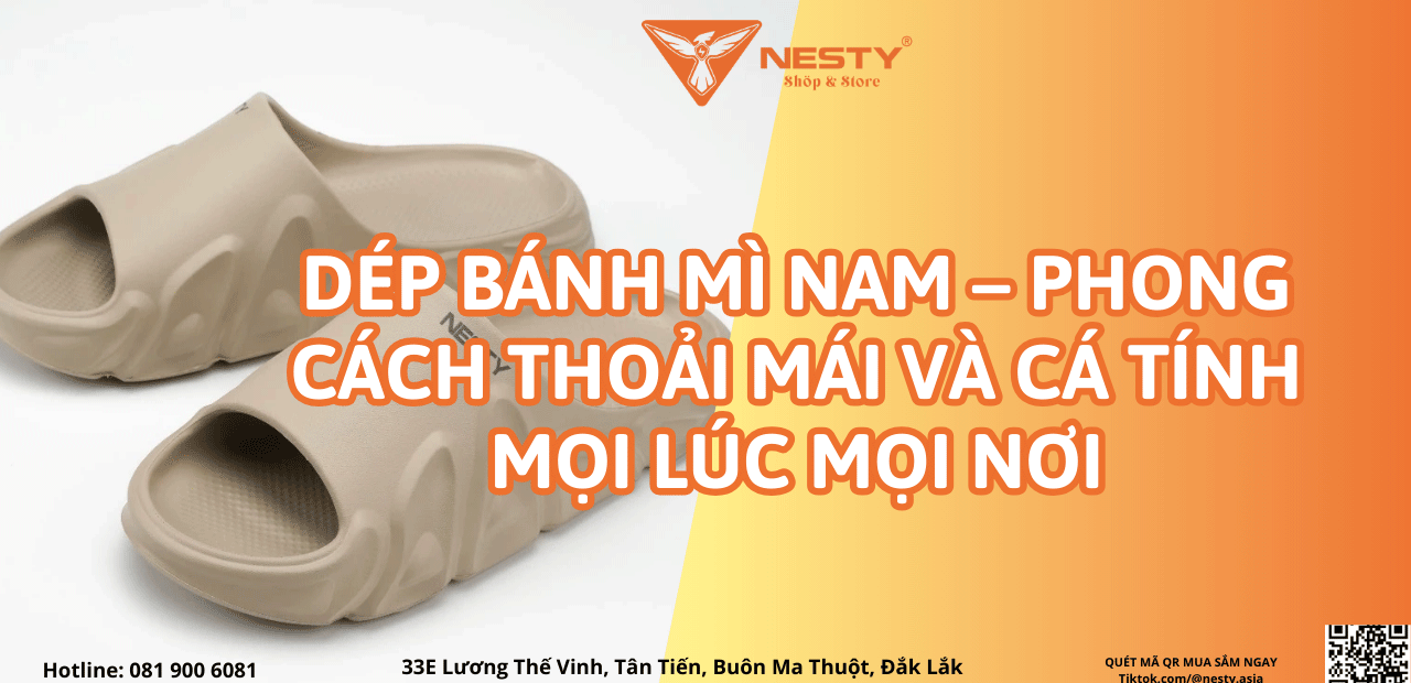 Dép Bánh Mì Nam – Phong Cách Thoải Mái Và Cá Tính Mọi Lúc Mọi Nơi