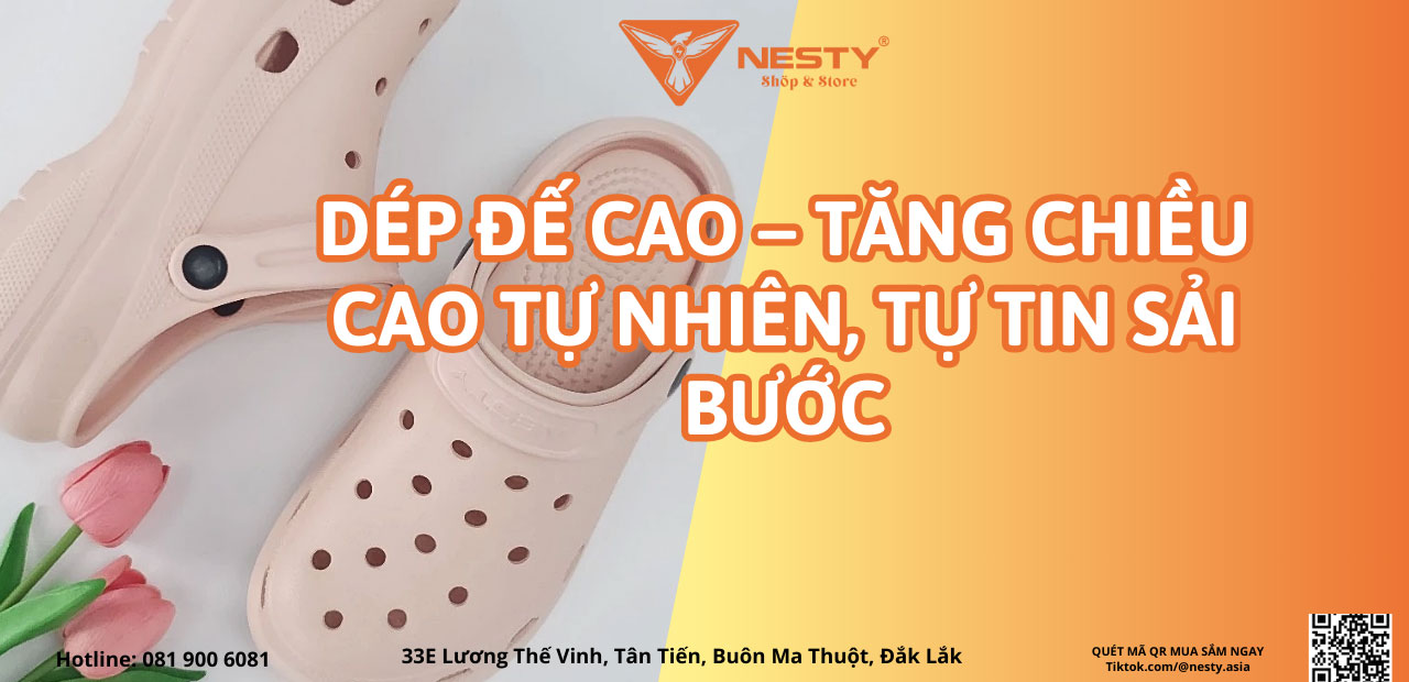 Dép Đế Cao – Tăng Chiều Cao Tự Nhiên, Tự Tin Sải Bước