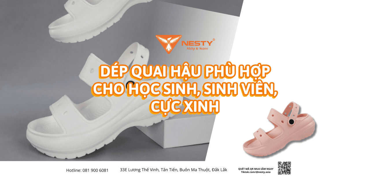 Top 1 Dép Quai Hậu Phù Hợp Cho Học Sinh, Sinh Viên, Cực Xinh