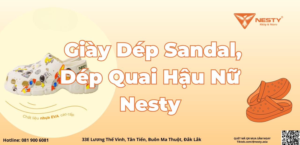 Giày Dép Sandal, Dép Quai Hậu Nữ Nesty